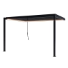 Przyścienna Pergola tarasowa aluminiowa NORDVIC Skyline LED Light - 3 x 4 m Antracyt